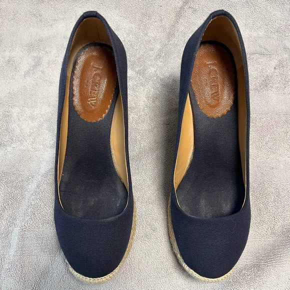 J.Crew Factory Navy Espadrille Wedges 8 - Picture 3 of 8